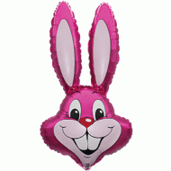 Pink Rabbit Head Supershape Balloon